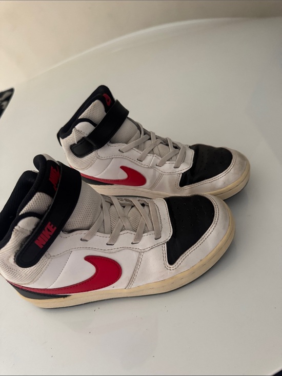 Nike Other - Nike Men’s High-Top Sneakers in White, Black & Red